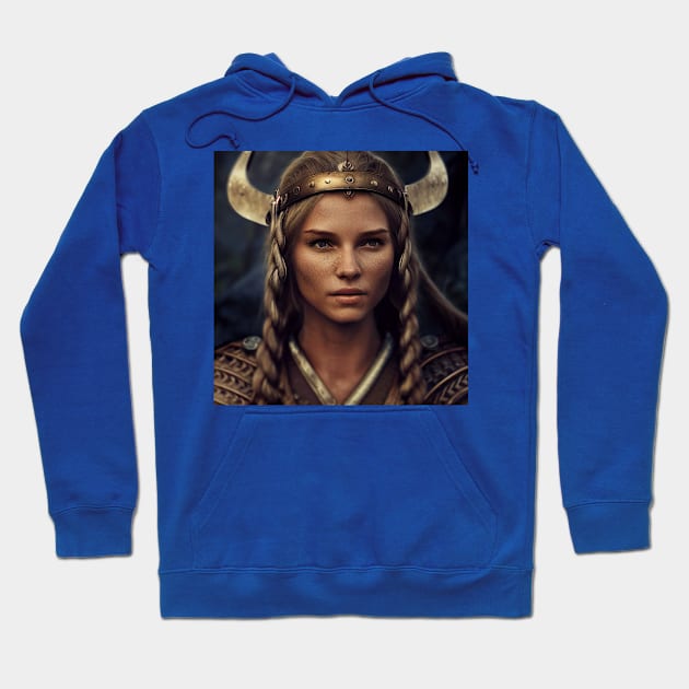 Viking Shield Maiden Hoodie by Grassroots Green